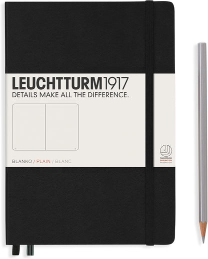 LEUCHTTURM1917 - Notebook Hardcover Medium A5-251 Numbered Pages for Writing and Journaling (Navy, Ruled)