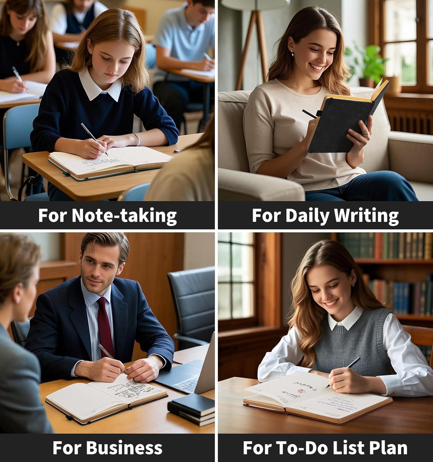 Lined Journal Notebook, A5 200 Pages Leather Journals For Writing Women & Men Travel,business,work & School,college Ruled Notebooks Hardcover Journaling Notebooks Daily Diary, 5.7'' X 8.3''-Purple