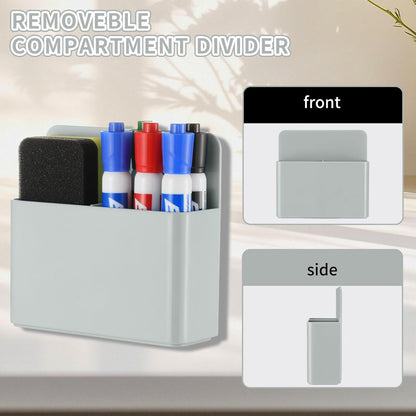 Camelmother 2Magnetic Marker Holder For Whiteboard Dry Erase Marker Holder For Office Refrigerator Fridge Classroom Must (black)