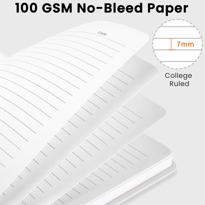 CICPAP Lined Spiral Journal Notebook, A5 College Ruled Notebook for Journaling, Note-Taking, and Daily Planning, Durable Hardcover with an Elegant Design, Purple
