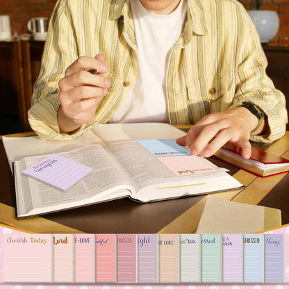 Yinder 48 Pcs Inspirational Sticky Notes Cute Motivational Sticky Notes Pad End of Year Employee Appreciation Gifts Bulk for Teacher Nurse Coworkers Office Supplies 3 x 3'' (Thank You,Dark Color)
