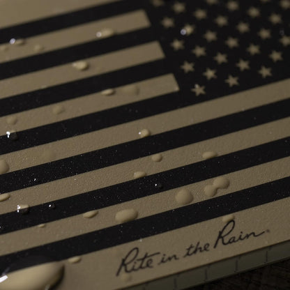 Rite in the Rain Weatherproof Top Spiral Notebook, 3" x 5", Black Cover, Universal Pattern, 3 Pack (No. 735-3X)