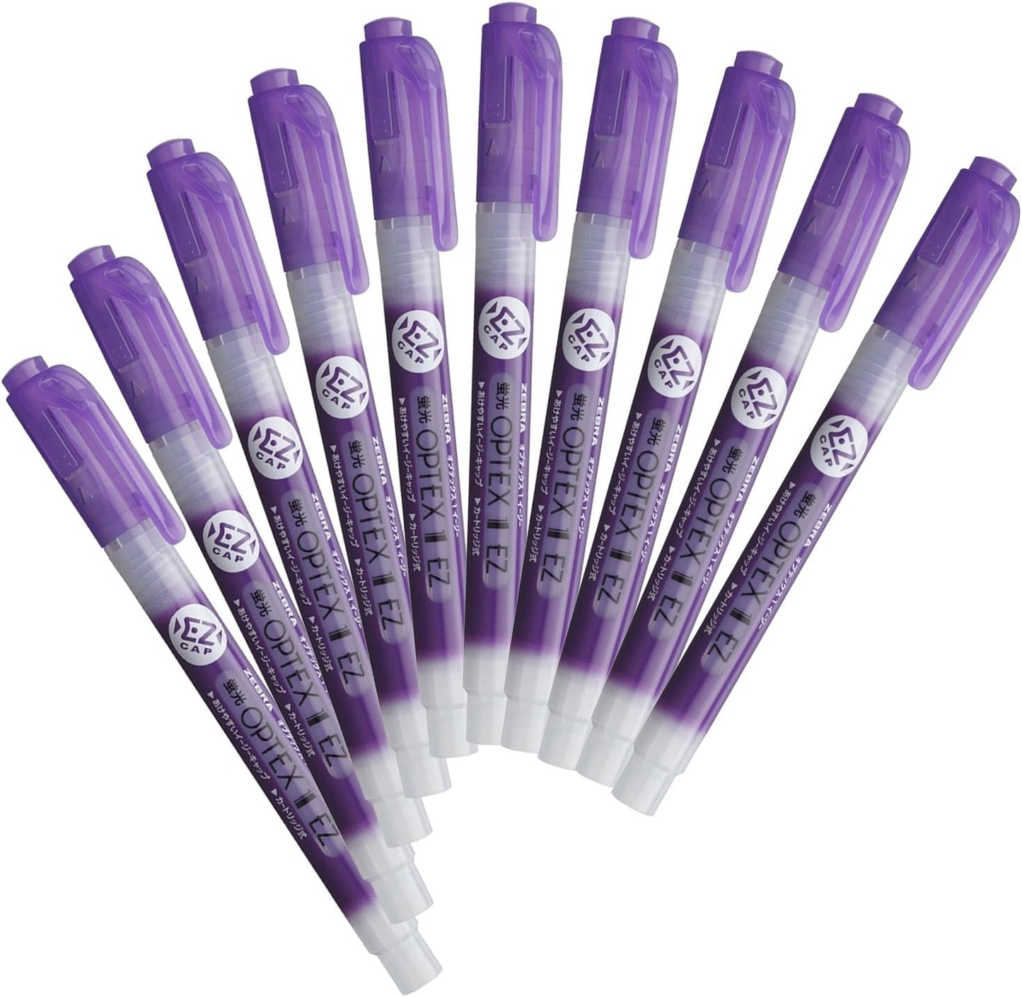 Zebra B-WKS11-E Optex 1 Highlighter, EZ, Brown, 10 Pieces