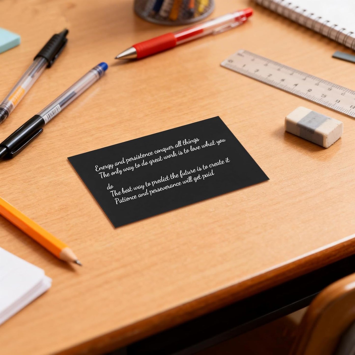Bercoor 200 Pieces Blank 3 x 5 Inch Index Cards, Heavy Note Cards Study Cards for Office, School Learning, Black
