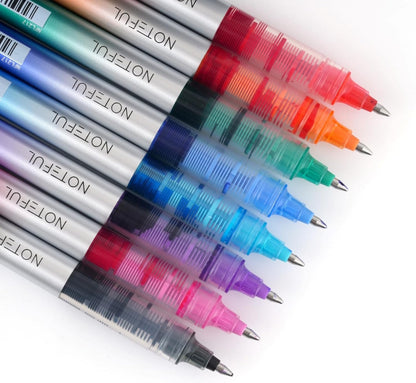 Liquid Ink Rollerball Pens, 0.7mm Medium Point Tip, Rolling pen for Drawing, Journaling and Smooth Writing - Pack of 8