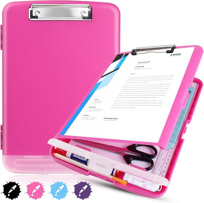 Red Plastic Clipboard with Storage,TFDLCG zm High Capacity Clip Boards 8.5x11,A4 Binder Nursing Clipboard Folder Heavy Duty for Women Teachers Work,School Office