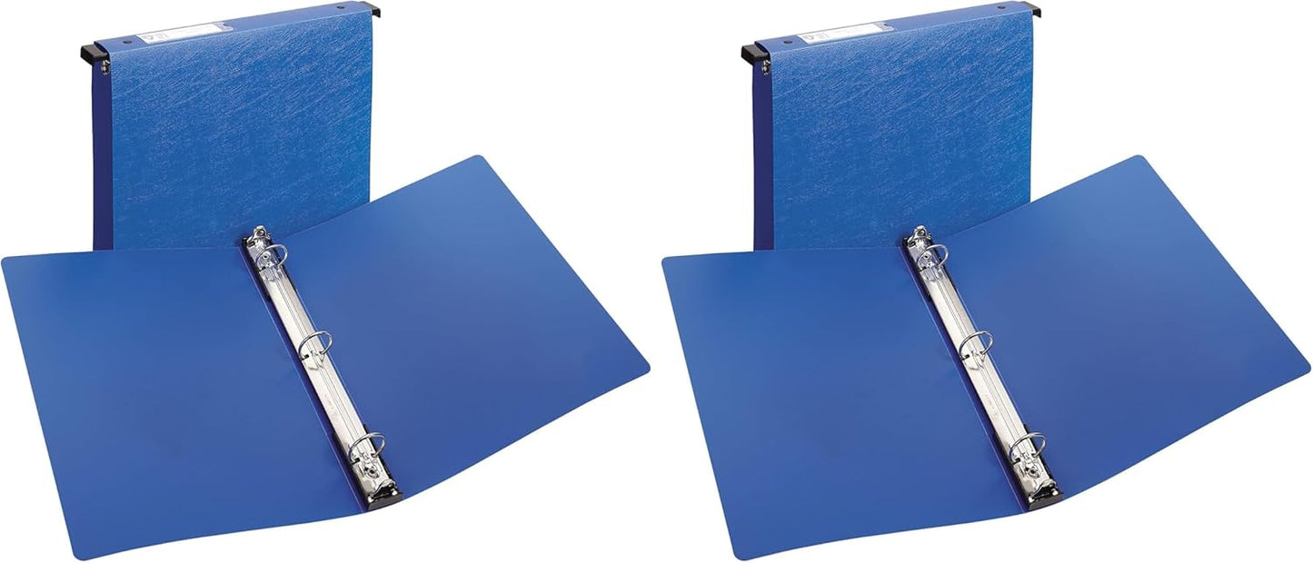Avery Hanging Storage 3 Ring Binder, 1 Inch Round Rings, 1 Blue Binder (14800)