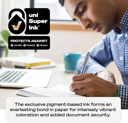 uniball Vision Rollerball Pens, Micro Point (0.5mm), Black, 4 Pack