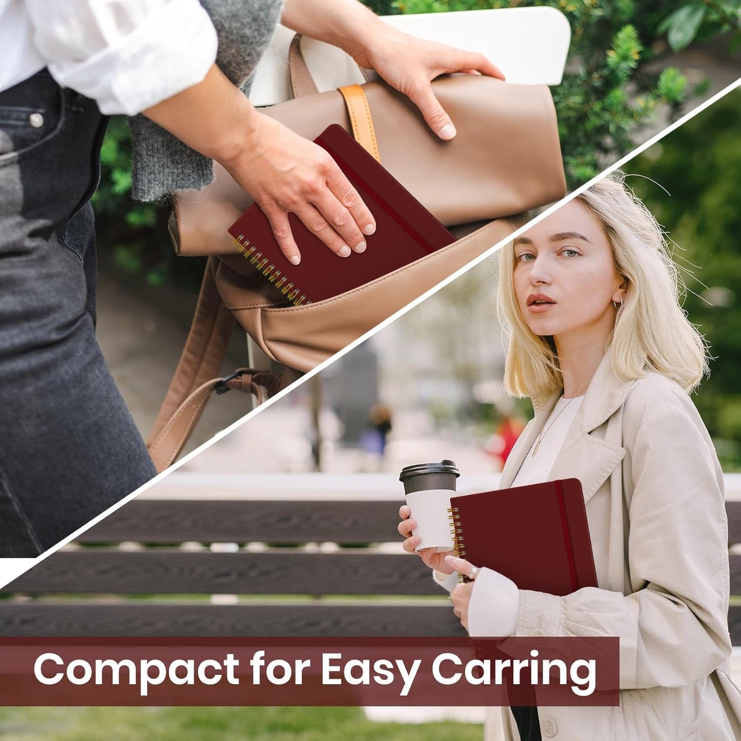 ZOTIA Lined Spiral Journal Notebook for Women, A5 College Ruled Journals for Writing, Hardcover Notebooks for Work, Note taking and Office School Supplies,140 Pages - Yellow