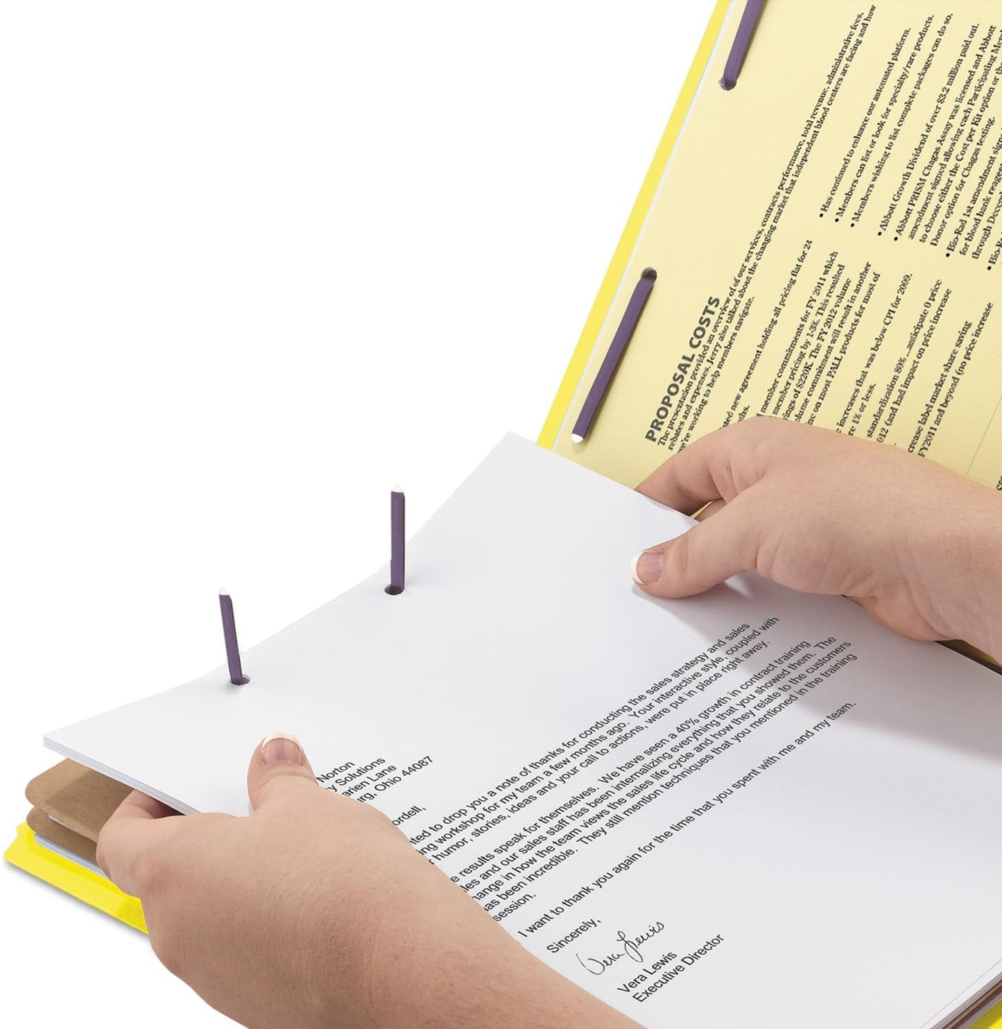 Smead Pressboard Classification File Folder with SafeSHIELD Fasteners, 2 Pocket Dividers, 2" Expansion, Legal Size, Yellow, 10 per Box (19084)