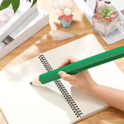 16 Inch Wooden Large Jumbo Pencils Giant Big Funny Wood Pencil with Cap and Eraser Fun Novelty Gifts for Kids School Kindergarten Home Office Prop Supplies(Purple)