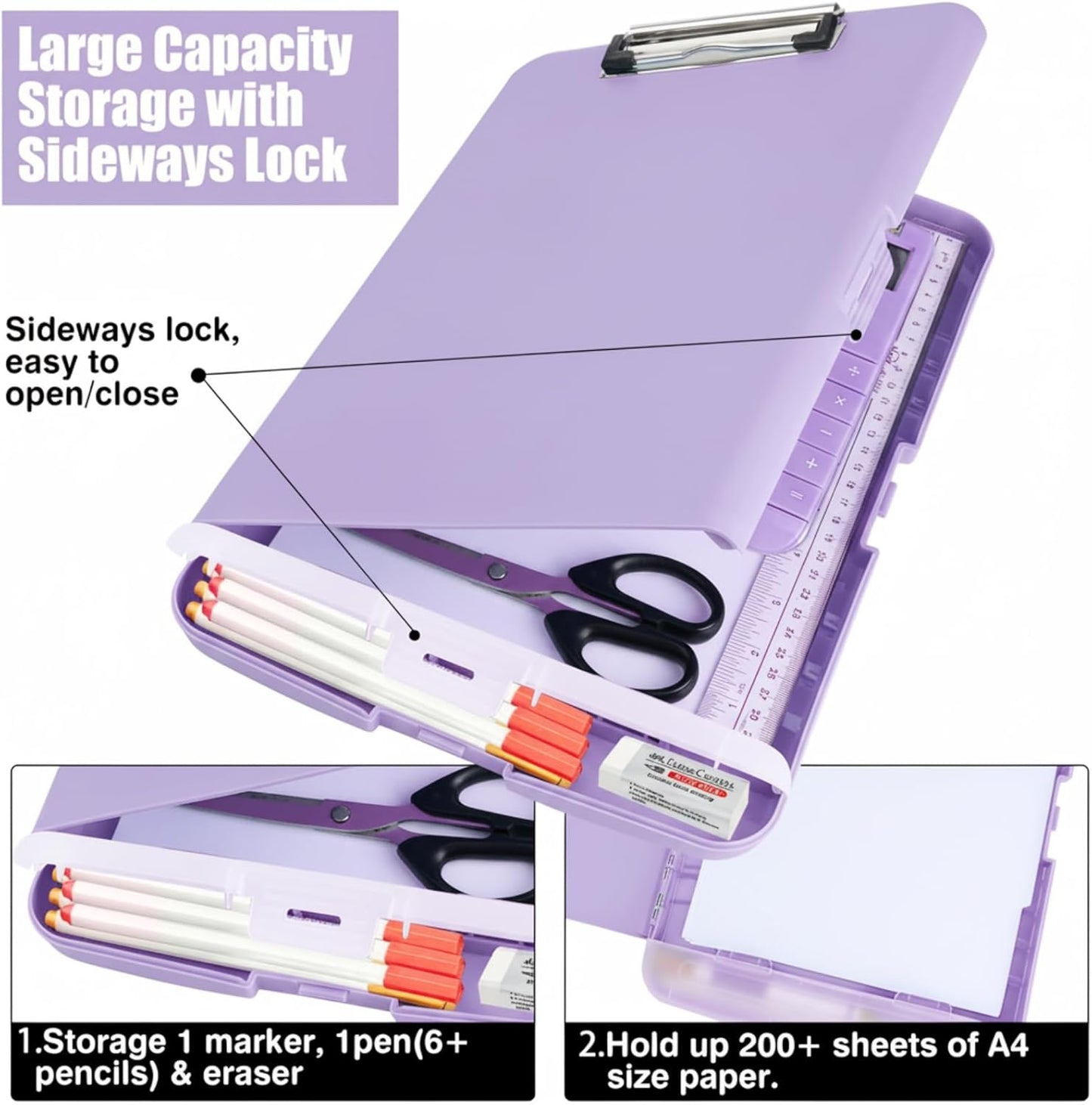 Red Plastic Clipboard with Storage,TFDLCG zm High Capacity Clip Boards 8.5x11,A4 Binder Nursing Clipboard Folder Heavy Duty for Women Teachers Work,School Office