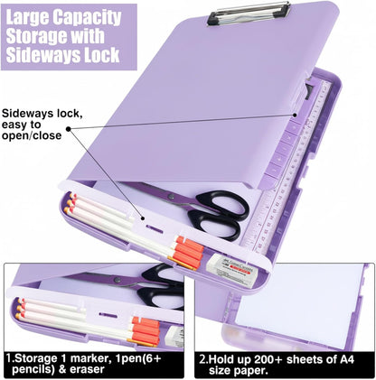 Red Plastic Clipboard with Storage,TFDLCG zm High Capacity Clip Boards 8.5x11,A4 Binder Nursing Clipboard Folder Heavy Duty for Women Teachers Work,School Office