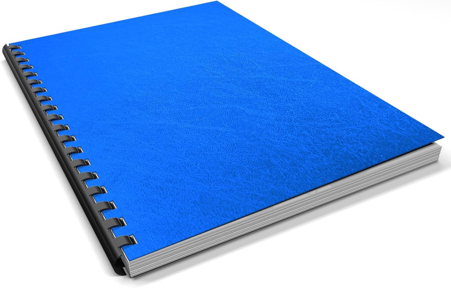 Binditek 100 Pack 16 Mil Leather-Textured Heavyduty Polycovers, Plastic Binding Presentation Covers, Letter Size, 8-1/2 x 11", Square Corners, Un-Punched, Black