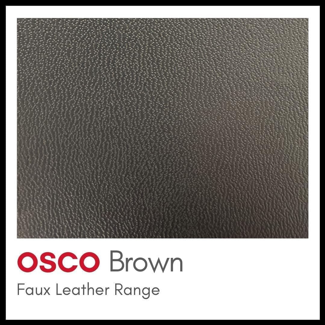 OSCO Black Faux Leather Letter Holder | Mail Sorter | Post Rack | Envelope Organiser | Document Stand | Desk File Storage | Display Slots | H14 x W17.5 D10 cm |