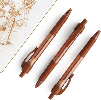 deegtran Pens Bulk, 30 Pack No Bleed Black Ink Click Pens with Soft Grip, Wholesale Retractable Ballpoint Pens for Office School, Medium Point Smooth 1.0MM