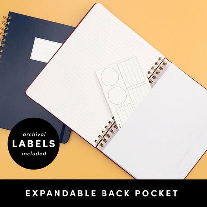 PAPERAGE Lined Spiral Journal Notebook, (Black), 160 Pages, Hardcover Journal for Women & Men, Medium 5.5 in x 8 in - 100 GSM, Thick Paper, Spiral Notebook for Work, School & Journaling