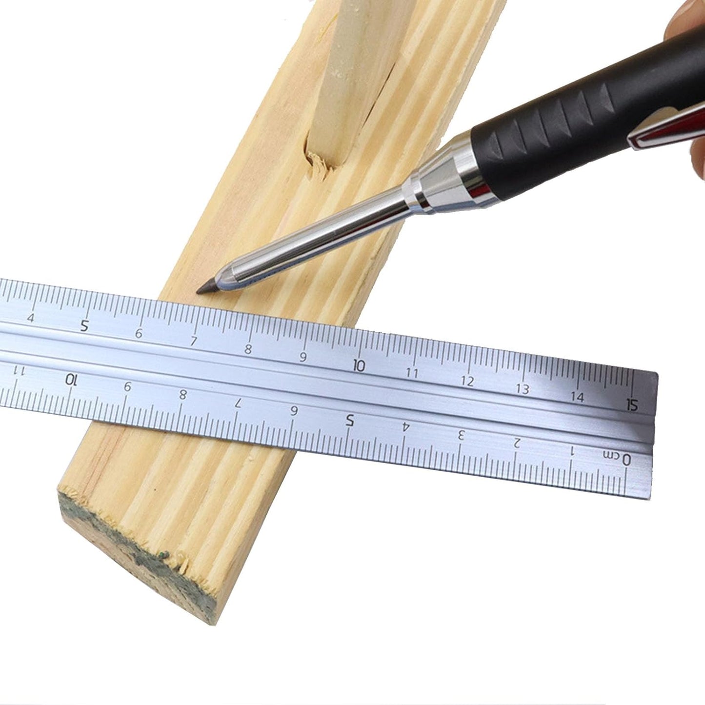 TuTuYa 36 Pencil Refill with 1 Solid Carpenter-Pencil, 2.8mm Waterproof Lead Refills Replacement, with Sharpener, Long Reach/Deep Hole/Long Nose for Architect &Carpenter Woodwork Construction Building