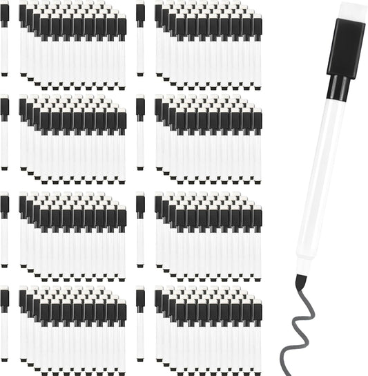 Beieverluck 200 Pieces Colorful Magnetic Dry Erase Marker with Eraser Cap, Whiteboard Mini Dry erase Markers Bulk, Fine Tip Small Dry Erase Markers for Teachers Office School Supplies