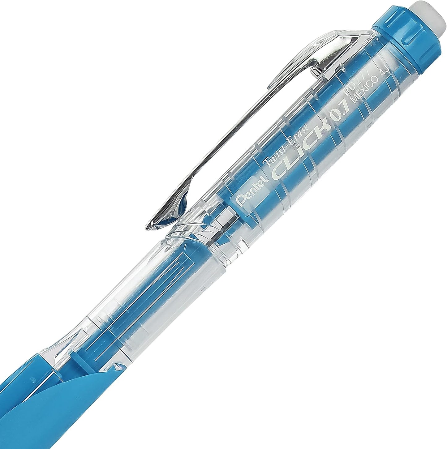 Pentel Twist Erase Click Automatic Pencil with 2 Eraser Refills and Lead, 0.9 mm, Assorted Barrels, Color May Vary, 2 Pack (PD279TLEBP2)