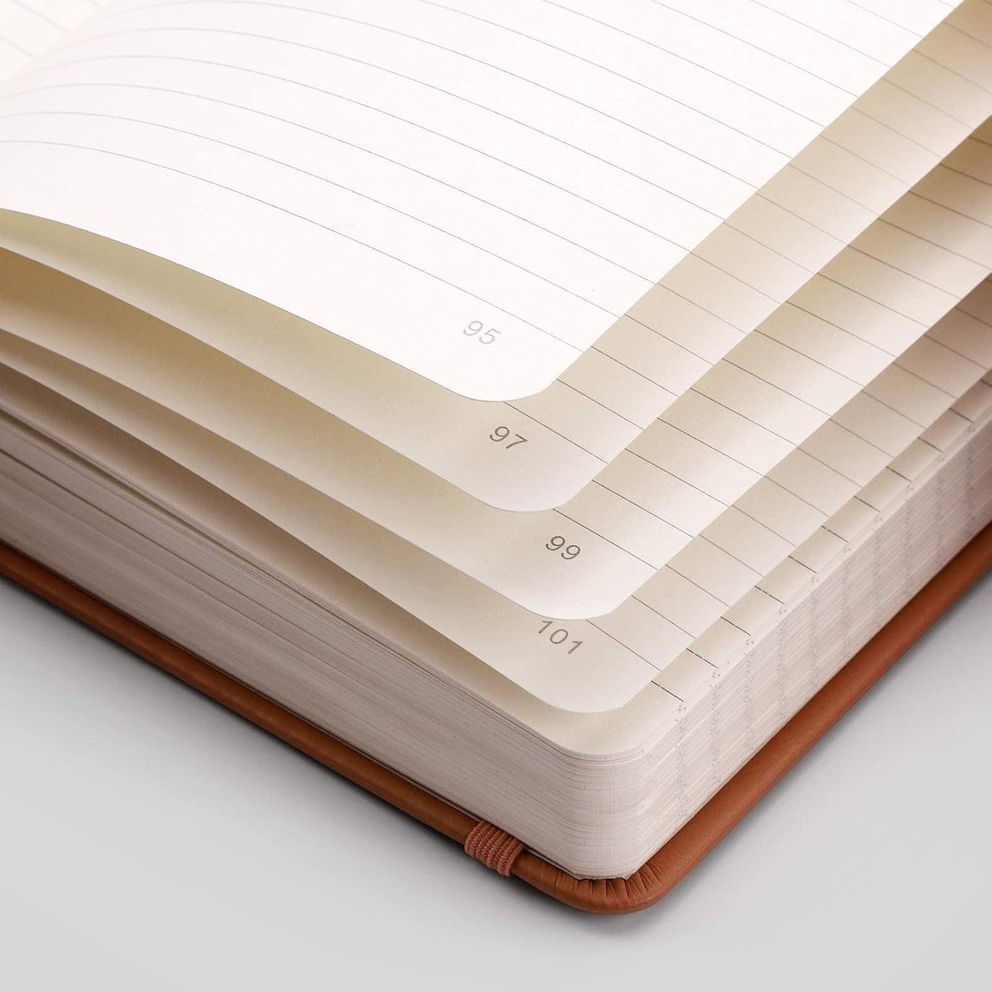 EMSHOI Graph Paper Notebook - 256 Pages A5 Graph Notebook/Journal, Hard Cover, 120gsm Thick Paper, Smooth PU Leather, Inner Pocket, 5.75'' × 8.38''-Black