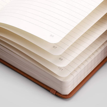 EMSHOI Graph Paper Notebook - 256 Pages A5 Graph Notebook/Journal, Hard Cover, 120gsm Thick Paper, Smooth PU Leather, Inner Pocket, 5.75'' × 8.38''-Black
