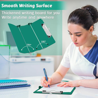Nursing Clipboard Foldable Clipboard Medical: Edition Cheat Sheets Aluminum 3 Layers Foldable Clipboards Nursing Pocket Size Profile Clip Nurse Clipboards Notepad for Nurses Students and Doctors