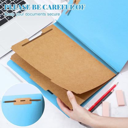 Skyygemm 12 Pcs Classification Folders Letter Size Bulk - 2 Dividers Pressboard File Folder with 3. 5 Inch Expansion, 2 Prongs Fastener, Heavy Duty Office File Organizer for Teacher Medical (Hot Pink)