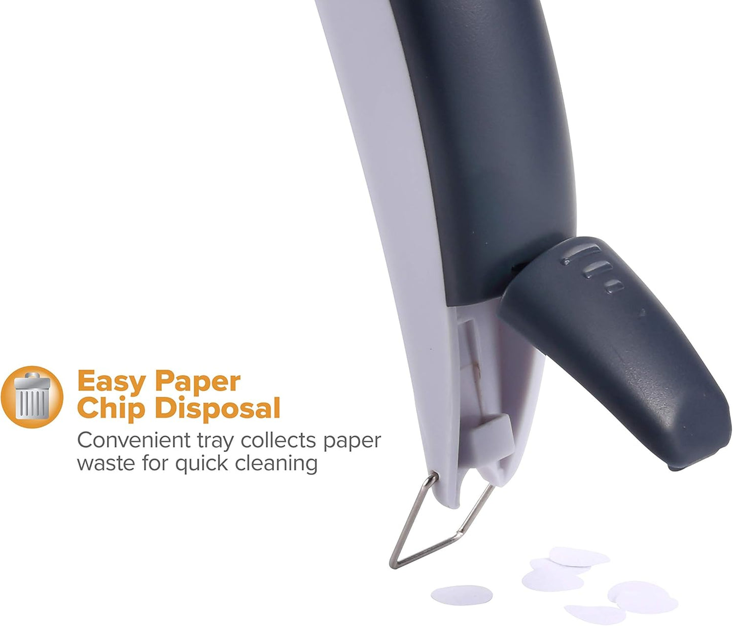 Bostitch Office EZ Squeeze One-Hole Punch, 10 Sheet Capacity, Lightweight, Gray/Blue (2402)