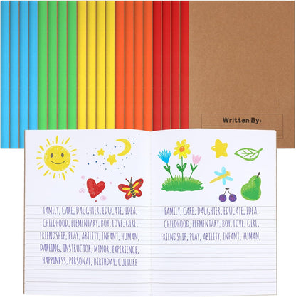 Henoyso 60 Pack Primary Composition Notebook, 9-3/4" x 7-1/2", Kids Primary Journal, K-2 Writing Notebook for Kids Student Draw Write Story Journal Half Blank Books(Macaron Color)
