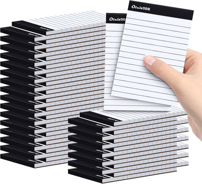 Note Pads 4x6, 36 Pack Small NotePads, Server Pads, Scratch Pads 4x6, Memo Pads White Paper, 50 Sheets per Blank Note Pads 4 x 6, Mini Writing Pads Pocket Notepads for Office School Home Supplies