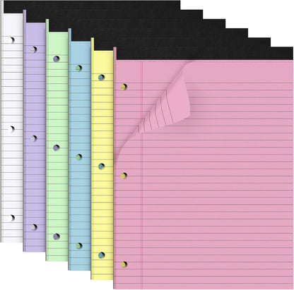 HAUTOCO 12 Pack 8.5 x 11 Legal Pads White Wide Ruled Notepads Perforated Writing Pads, 30 Sheets Per Notepad, 3-Hole Punched Paper, Writing Note Pads for School, Home, Office, Business
