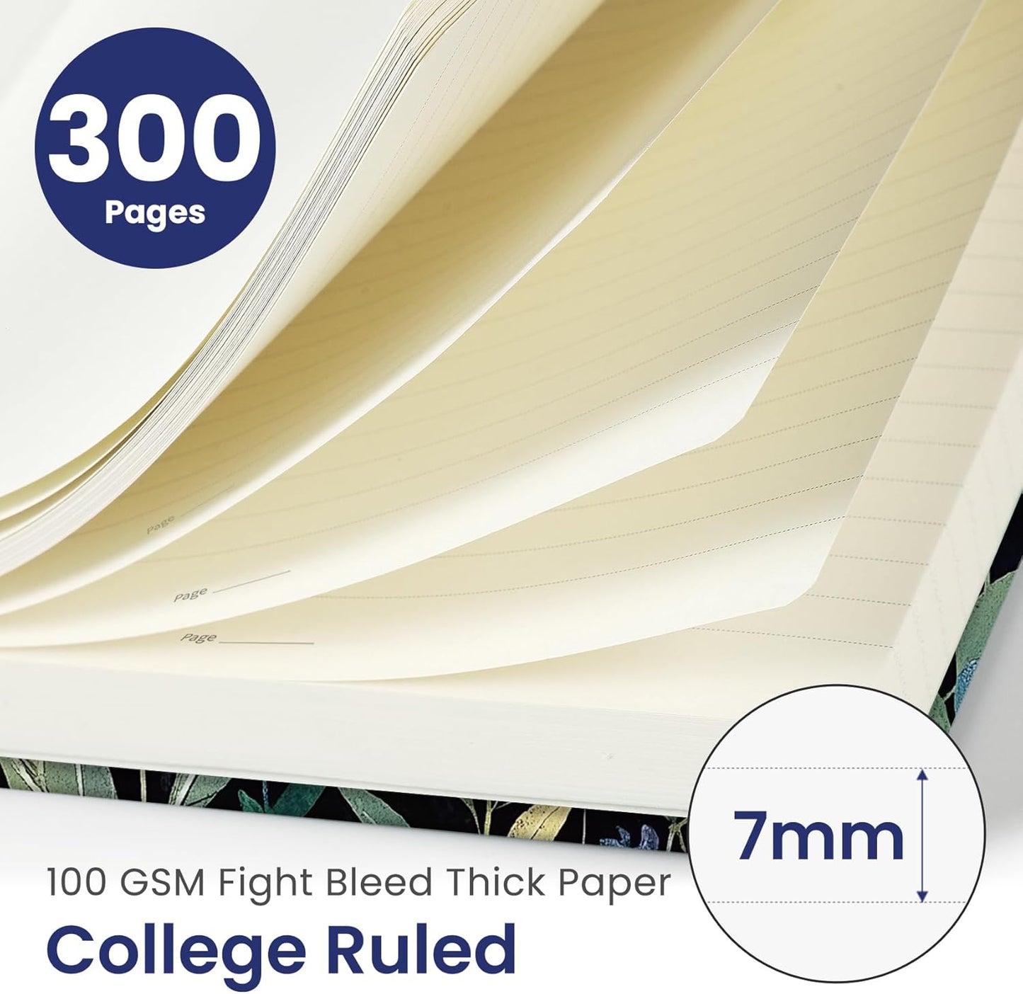 Lined Spiral Notebook Journal for Work, 300 Pages Thick B5 (7.1"x10") College Ruled Journal for Women & Writing, Hardcover Notebook for Note Taking, Perfect for Office Home School Supplies, Purple