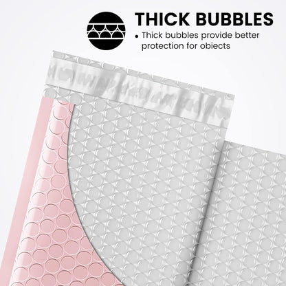 Fuxury Black Bubble Mailers 4x8" 100 Pack Waterproof Padded Envelopes Usable Size 4x7" Self Seal Bubble Envelopes Padded Mailers for Small Business, Envelope Mailers