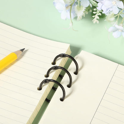 Mr. Pen- Loose Leaf Binder Book Rings, 5 Assorted Sizes (0.6", 1", 1.2", 1.5",2"), 36 Pack, Metal Binder Rings for Index Cards, Keychains, School, Home, Office, Silver
