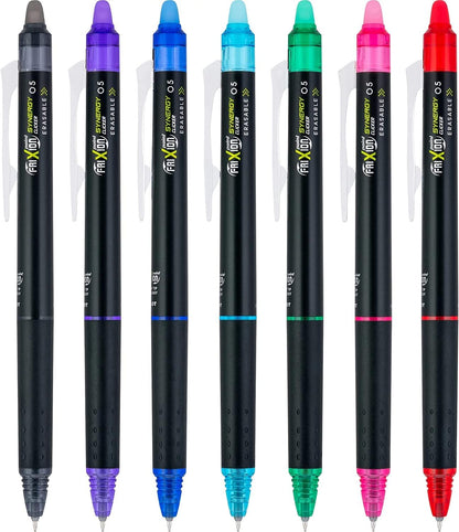 PILOT FriXion Synergy Clicker Erasable, Refillable & Retractable Gel Ink Pens, 0.5mm Extra Fine Point, Black Ink, 5-Pack