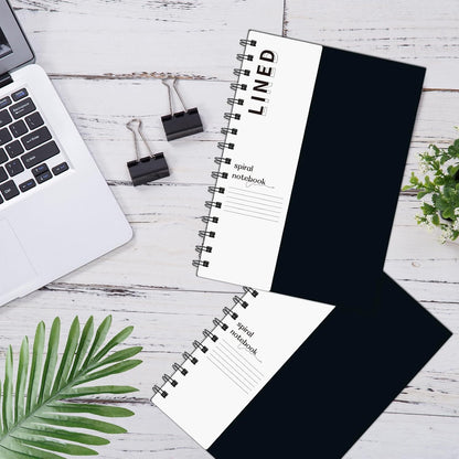 Large Lined Notebook Spiral Notebook 8.5" x 11"-4 Pack LINED Notebook 7mm Ruled Hardcover Notebook 120 Pages 100 GSM Thick Paper Notebook Hardcover Journal for School, Office,Study and Notes