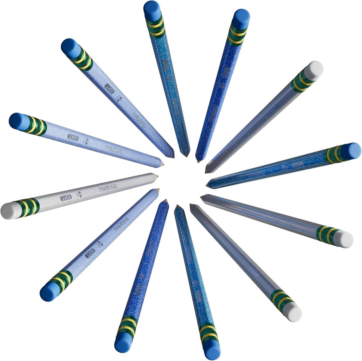 Ticonderoga Wooden Pencils, Pre-Sharpened, 2 HB Soft, Pastel Colors, 18 Count