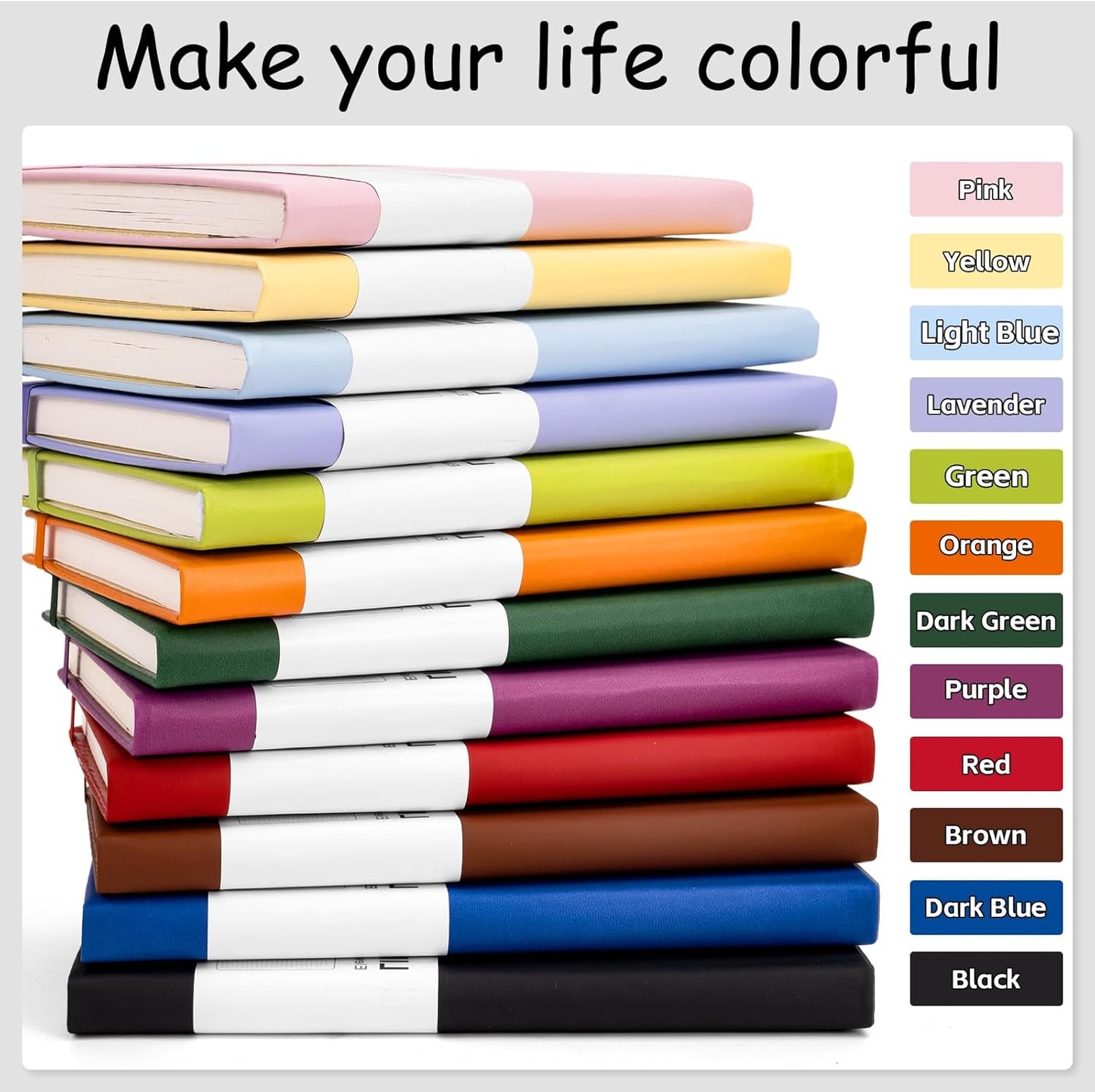 Dynta Blank Journal Notebooks for Women Men, 6 Packs A5 Hardcover Sketchbook, 200 Pages/100 Sheets Unlined Paper, 6 Colors, 5.8" x 8.4" Plain Journals bulk for Writing, Sketching, Drawing