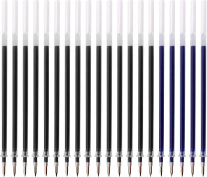 MiSiBao Gel Ink Rollerball Pens Refills Medium Point Pens Refill Work Pen Smooth Writing for Office, Pack of 20 (15 Black Ink and 5 Blue Ink)