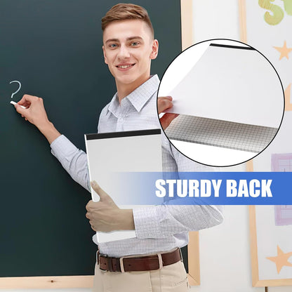 BOOKNOW 2-Pack 8.5" x 11" White 4x4 Quad Ruled Graph Paper Pads, 50 Sheets per Pad, for Office, School, Drawing, Math, Drafting, and Engineering