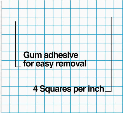 STAPLES Graph Pads, 8.5” x 11”, Graph Ruled, White, 50 Sheets/Pad, 6‑Pack