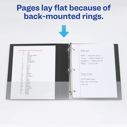 Avery Durable View 3 Ring Binder for Home, School Supplies, Office, or Organization Needs, 1" Slant Ring, 1 Pack White Binder (17012)