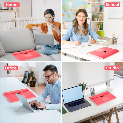13 Pocket Expanding File Folder Accordian File Organizer, A4 Letter Size Paper Document Receipt Holder for School Office Supplies, Black