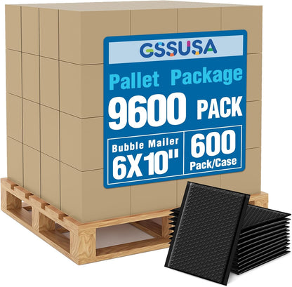 GSSUSA Black Bubble Mailers 4x8 Inches 50 Pack, Usable Size 4X7" Bubble Envelopes for Small Business, Padded Envelope, Shipping Mailers, Packaging Bags, Mailing Envelopes, Shipping Supplies