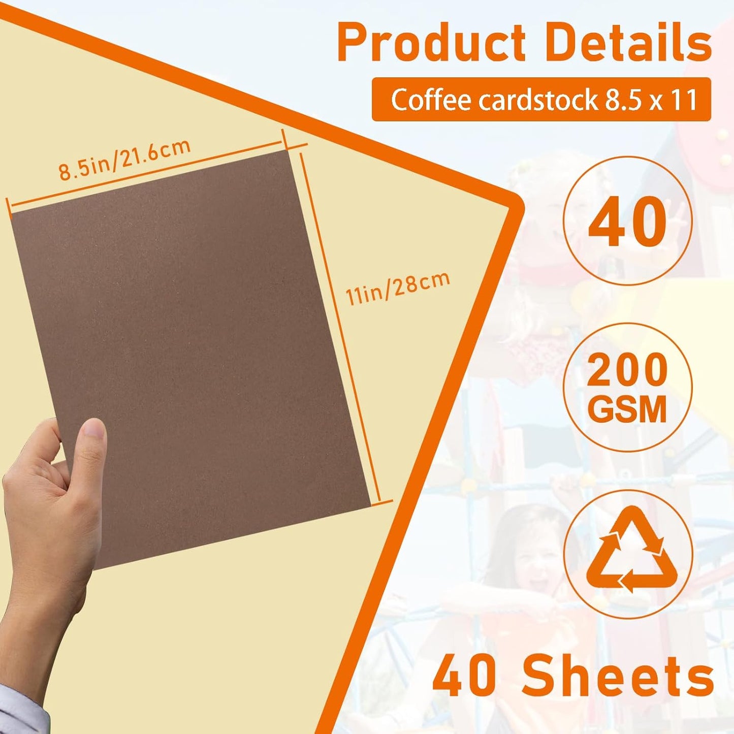 Guakicae 40 Sheets Sage Green Cardstock 8.5 x 11 Craft Paper, 200gsm/75lb Premium Card Stock Craft Paper for DIY Card Making, Wedding Invitations, Thank You Cards, Menus, Birthday Party