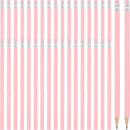 PATIKIL Round Pencils, 36 Pack Triangle HB Graphite Pencil Woodcase Wooden Pencils with Eraser for Classroom Office Writing Drawing Supplies, Green