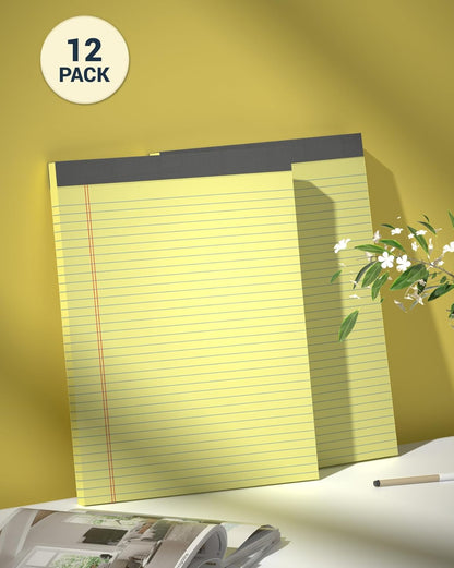 12 Pack Legal Pads 5x8 Inch Colorful Note Pads for Writing NotePads，Narrow Ruled Small Notepad 5x8 inch Legal Pad,30 Sheets Per Notebook Writing Pad for Study, Office, to-Do Lists(Multicolor)