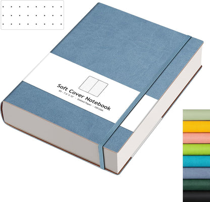 AHGXG Graph Paper Notebook - Grid Paper Notebook Large A4 8.5''×11'', 320 Pages Thick Journal, 100gsm Thick Graph Paper, Leather Softcover, Inner Pocket - Black