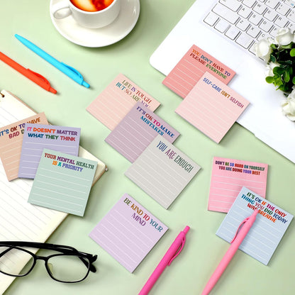Yinder 48 Pcs Inspirational Sticky Notes Cute Motivational Sticky Notes Pad End of Year Employee Appreciation Gifts Bulk for Teacher Nurse Coworkers Office Supplies 3 x 3'' (Thank You,Dark Color)
